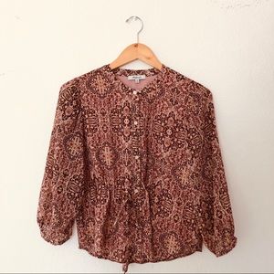 Madewell Pink Paisley Blouse
